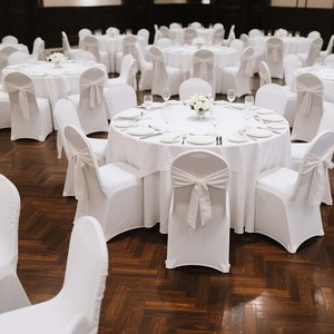 Bán Buôn Nhà Hàng 120 Inch Vòng Khăn Trải Bàn Tùy Chỉnh Khăn Trải Bàn Trắng Đảng Wedding Tiệc Sang Trọng Bảng Vải Cho Các Sự Kiện - Product Image 2