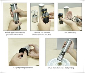 Automatico elegante e elettrico One-Touch macinapepe in metallo elegante accessori da cucina uso da casa <span class=keywords><strong>ristorante</strong></span> - Product Image 3