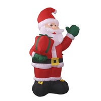 Père Noël gonflable de 135 cm de haut avec lumières LED intégrées, en polyester imperméable, idéal pour les événements extérieurs en jardin