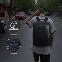 Bopai Uitbreidbaar Anti Diefstal Usb Opladen Werk Tas Voor Mannen Zakelijke Notebook Terug Pack Smart Reizen 15.6 Inch Laptop Rugzak