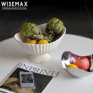 WISEMAX mobili per la <span class=keywords><strong>casa</strong></span> moderna decorazione d'interni ciotola a forma di arte opere economiche in ceramica bianco tavolo da pranzo decorazione per soggiorno - Product Image 3