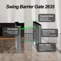 Zenidea 2635D Barriera a Battente Impermeabile IP55 in Acciaio Inox SUS304 con Motore Brushless Anti-Intrusione e Accesso Tramite Codice QR per Ufficio