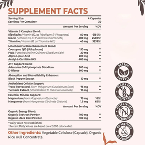 Cápsulas de ATP mitocondriales <span class=keywords><strong>para</strong></span> combatir la fatiga, <span class=keywords><strong>el</strong></span> complejo de vitamina B orgánico más vendido de OEM - Product Image 2