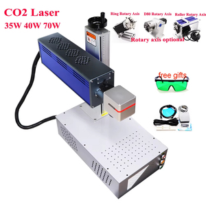 Machine de marquage laser CO2 Galvo RF portable MINI de bureau 30W 40W pour bouteilles PET, cuir, bois - Product Image 2