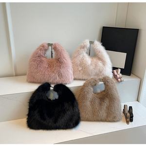 Bolso de Hombro para Mujer, Suave y Esponjoso, Bolso Cruzado de Piel Sintética, Bolso de Mano de Lujo, Bolso de Invierno para Mujer 2025, Bolso de Mano Tipo Clutch para Mujer - Product Image 4