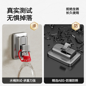 Support de brosse à dents gris à ventouse, double, gain de place, sans perçage, pour rangement de salle de bain - Product Image 4