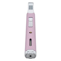 Accessoires pour fumeurs personnalisés rechargeable au butane réutilisable mini cigarette colorée à l'épreuve du vent torche à gaz recharge briquet