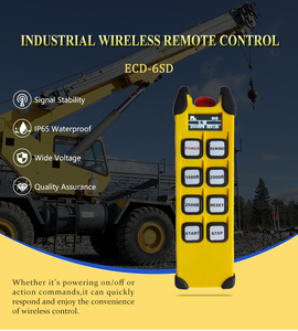 Control Remoto por Radio para Grúa ECD-6SD, Fijo, 1 Año de Garantía, IP65 Impermeable, Alcance de 225M, Plástico y Silicona, Chip Importado de Alta Calidad, de Fábrica - Product Image 2