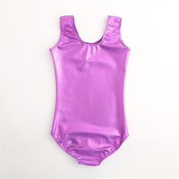 Justaucorps de gymnastique métallique sans manches, Offre Spéciale élasthanne brillant pour enfants filles