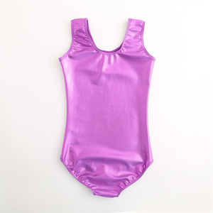 <span class=keywords><strong>Justaucorps</strong></span> de gymnastique métallique sans manches, Offre Spéciale élasthanne <span class=keywords><strong>brillant</strong></span> pour enfants filles - Product Image 5