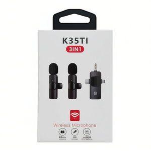 K35TI Wireless Microphone 3 In 1 For <b>Live</b> <b>Streaming</b> Interview Vlog - Product Image 2