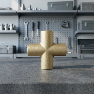 El acoplador de latón de 4 vías se utiliza ampliamente en plomería, líneas de aire neumáticas, sistemas hidráulicos y líneas de gas para permitir el flujo seguro de fluidos y gases. - Product Image 1