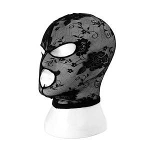 Women Sexy Black Lace Mask Masquerade Party Mask Adult Lace Full Face <strong>Hood</strong> Head Cover Festival Cosplay Eye Mask - Product Image 3