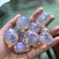 Nouveautés : Cristaux de guérison de haute qualité 20-30 mm, Aura Angélique rose, ovales, polis, à l'effigie d'un ange, en vente