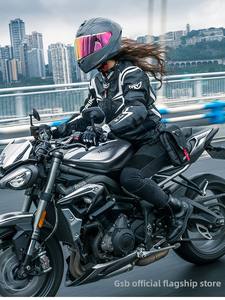 หมวกกันน็อคสำหรับแข่งรถมอเตอร์ไซค์แบบเต็มใบ GSB361สำหรับผู้ชายและผู้หญิงสภาพใหม่ ABS ปลอดภัยทุกฤดูสำหรับการแข่งและการขี่ม้า - Product Image 6