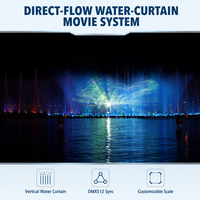 Proyector LISHI Profesional para Exteriores, Cortina de Agua Láser Programable con Control Musical, Fuente de Agua con Proyección de Películas, Venta Directa de Fábrica B2B