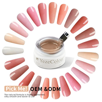 Vernis à ongles en gel naturel Yeze, de luxe, de marque française, à base d'eau, non toxique, longue durée, lampe LED UV, pot en verre de 9 cm, usage professionnel et DIY
