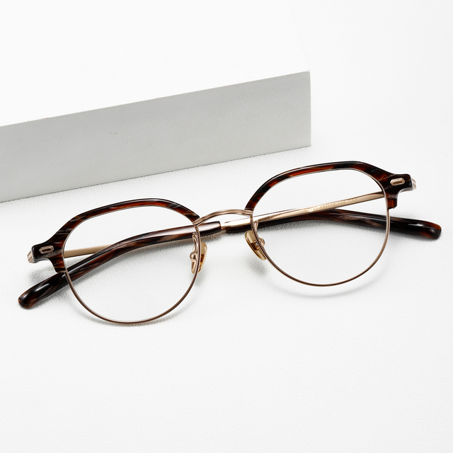 Benyi Luxury Branded 2024 Optical Eyeglasses Men Reading Glasses High Quality Round Retro Frames Titanium