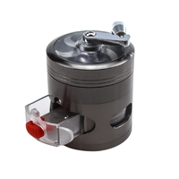 GZ3363506 Moulin à herbes à tabac en alliage de zinc métallique à 4 couches de couleur arc-en-ciel de 63 mm avec accessoires pour fumer
