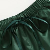Pyjama en satin de soie sexy en deux pièces pour femmes, vêtements de nuit