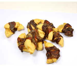 Usine en gros Offre Spéciale 100 g/sac de nourriture pour chien traite des collations de canard enveloppées de pomme - Product Image 5