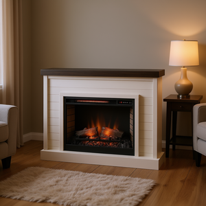 Cheminée électrique Bridgevine Home de 48 pouces avec manteau de cheminée, effet de flamme réaliste, puissance de chauffage de 1500 W - Product Image 2