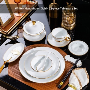 Juego de Vajilla Jingdezhen, Estilo Chino, Color Blanco, para Hotel, Regalo, Estilo Nórdico, Phnom Penh, Plato para Cena, Vajilla para el Hogar - Product Image 2