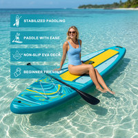TIDETREK 350*89*15cm Planche de paddle avec siège de kayak, planche de surf gonflable ultra-large ISUP, Tabla De Padel OEM, SUP de pêche, Stand-Up
