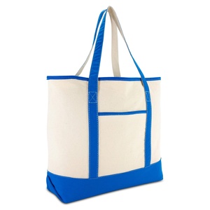 High Quality Cotton <b>Tote</b> <b>Bag</b> <b>Extra</b>-<b>Large</b> Capacity Comfortable Soft Shoulder Straps Embroidery Decoration Solid Color Open - Product Image 1