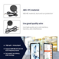 Antenne de cabinet combo 2x2 MIMO 2,4 GHz, base magnétique avec deux connecteurs RP-SMA pour routeur / passerelle / point d'accès MIMO