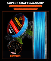Haute qualité 8 brins PE tressé japon ligne de pêche Super forte 10LBS-100LBS 13 couleurs pour rivière pêche usine en gros