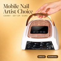 Lampe à ongles UV LED sans fil haute puissance, batterie rechargeable, sèche-cheveux portable en métal, compatible en gros