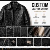 Fabrication sur mesure de blousons en cuir gaufré, fabricant OEM ODM, marque privée, blouson en cuir de vachette, développement de marque, usine
