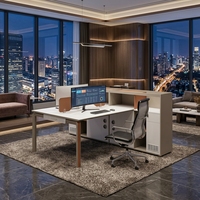 Écran de confidentialité pour bureau 2 places, durable, ergonomique, résistant aux rayures, imperméable, finition importée, panneau écologique E1, grand format