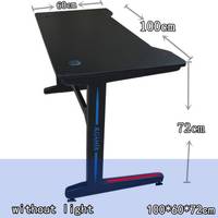 Table pc de jeu, ordinateur de course, noir et rouge, vente en gros