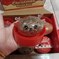 Jouet Squishy de Noël en TPR à remontée rapide, motif Boulette de renne scintillante avec cuiseur vapeur, Boîte Mystère, Jouets Squishy Fidget pour Enfants