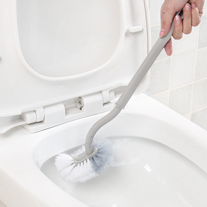 Toilet <b>Brush</b> Soft Bristle Nylon Grey Plastic Cleaning Tool For Toilet Bowl - Product Image 1