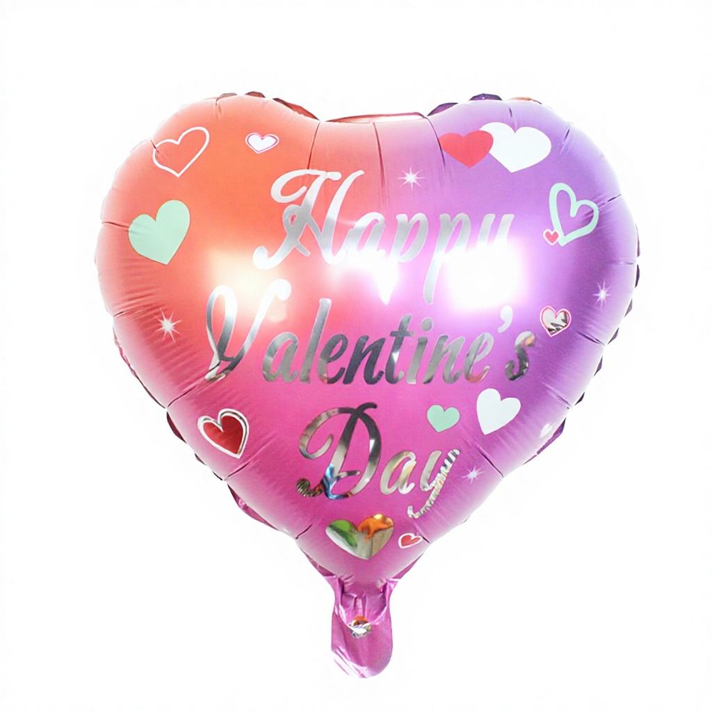 Cuore sfumato rosso e viola da 18 pollici per San Valentino