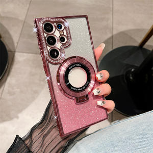 Custodia Magnetica per Telefono con Supporto Elettroplaccato S26, Custodia Lusso Glitterata per <span class=keywords><strong>Samsung</strong></span> S26 Ultra S25 S24 S23 S22 S21 S20 Plus - Product Image 6