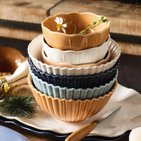 Nouvelle assiette décorative en céramique de forme irrégulière en forme d'étoile de mer, couleur émaillée, bol, vaisselle en porcelaine, service de table