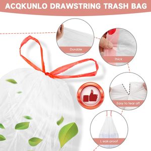 Drawstring Trash Bags Easy Tie <b>Plastic</b> Garbage Bags for Household and <b>Kitchen</b> Use - Product Image 6