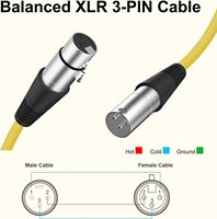 Câble micro serpentin XLR mâle vers XLR femelle 3 broches de haute qualité pour microphone professionnel de studio, OEM d'usine