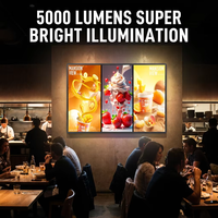 Kotak Lampu LED Aluminium Ultra Tipis YTSF-A25 untuk Iklan, 5000 Lumen Super Terang, Bingkai Poster Menu Persegi Panjang