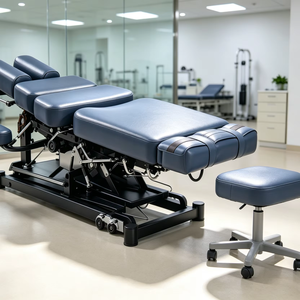 Mesa de Masaje Quiropráctica Eléctrica Reclinable y Removible de Alta Resistencia con Mecanismo de Descenso para Clínica Médica, Hospital y Gimnasio - Product Image 1