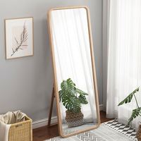 Espejo de pie de cuerpo entero de cristal para dormitorio, espejo de pared para sala de estar, muebles personalizados, de fábrica, de moda.