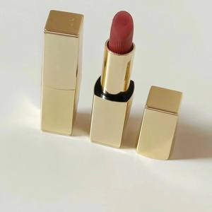 Cosmétiques de luxe, <span class=keywords><strong>rouge</strong></span> à lèvres en tube doré, style tendance, longue tenue, mat, avec effet blanchissant et hydratant, imperméable, étiquetage personnalisé - Product Image 1