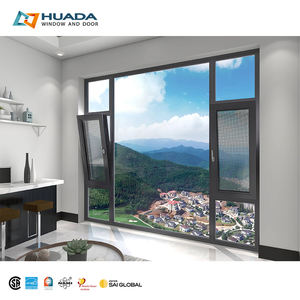 Fenêtres insonorisées personnalisées Fenêtre inclinable et tournante Moustiquaire Fenêtres à battant en verre low-e à double vitrage avec écrans - Product Image 3