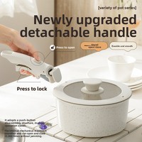 Poignées de casserole universelles ergonomiques anti-brûlure, résistantes à la chaleur, en PVC, détachables, réglables, multi-usages