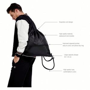 Large Capacity Lightweight Rope Bag Multifunctional Waterproof <b>Drawstring</b> <b>Backpack</b> Fitness Sports Bag - Product Image 4