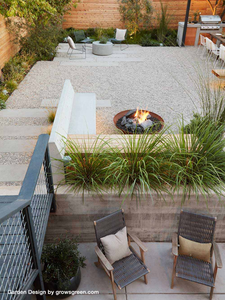 Brasero extérieur au gaz en acier Corten, foyer extérieur au gaz - Product Image 6